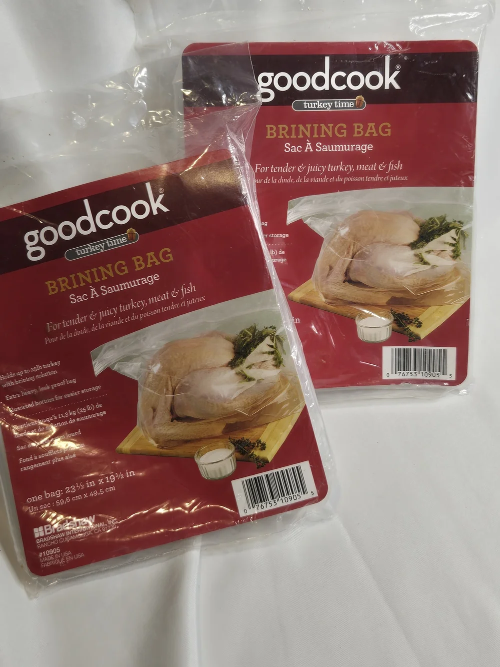 Two (2) Good Cook Turkey Time Brining Bag 23.5